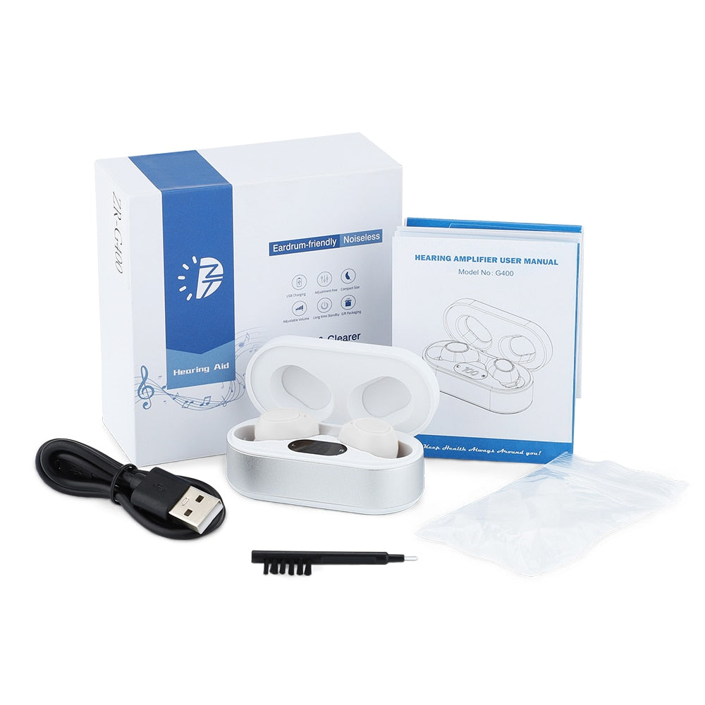 Intelligent New Style Hearing Aid Rechargeable Low-Noise Wide-Frequency One-Click Operation Sound Amplifier Deaf Hearing Aids