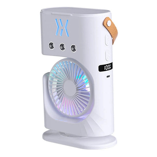 Portable Desktop Humidifier Air Conditioner Fan Household Small Air Cooler Fan Sprays Fan For Office 7 Color Lighting