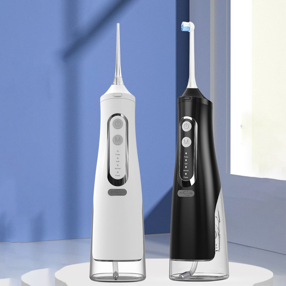 310ML Water Flosser Dental Oral Irrigator USB Charger 4 Mode Portable Water Jet Floss Tooth Pick Waterproof Teeth Cleaner 4 Tips