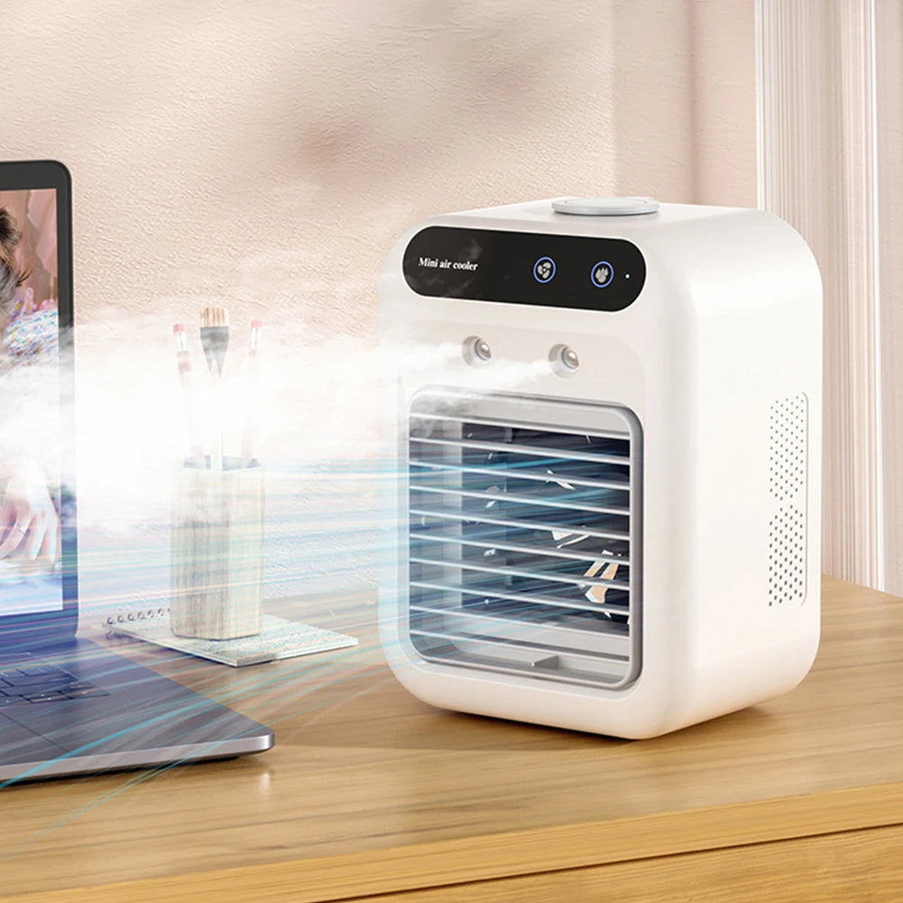 Portable Air Conditioner Fan 2 Speeds Air Cooling Fan with Humidifier Personal Air Cooler Quiet for Home Office Bedroom Use