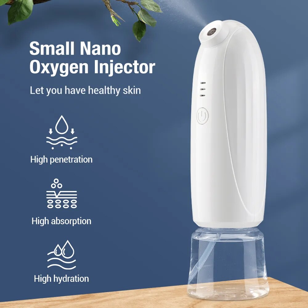 Nano Oxygen Injector Facial Moisturizing Beauty Apparatus Rejuvenate Skin Clean Pores Promote Absorption Skin Care USB Charging
