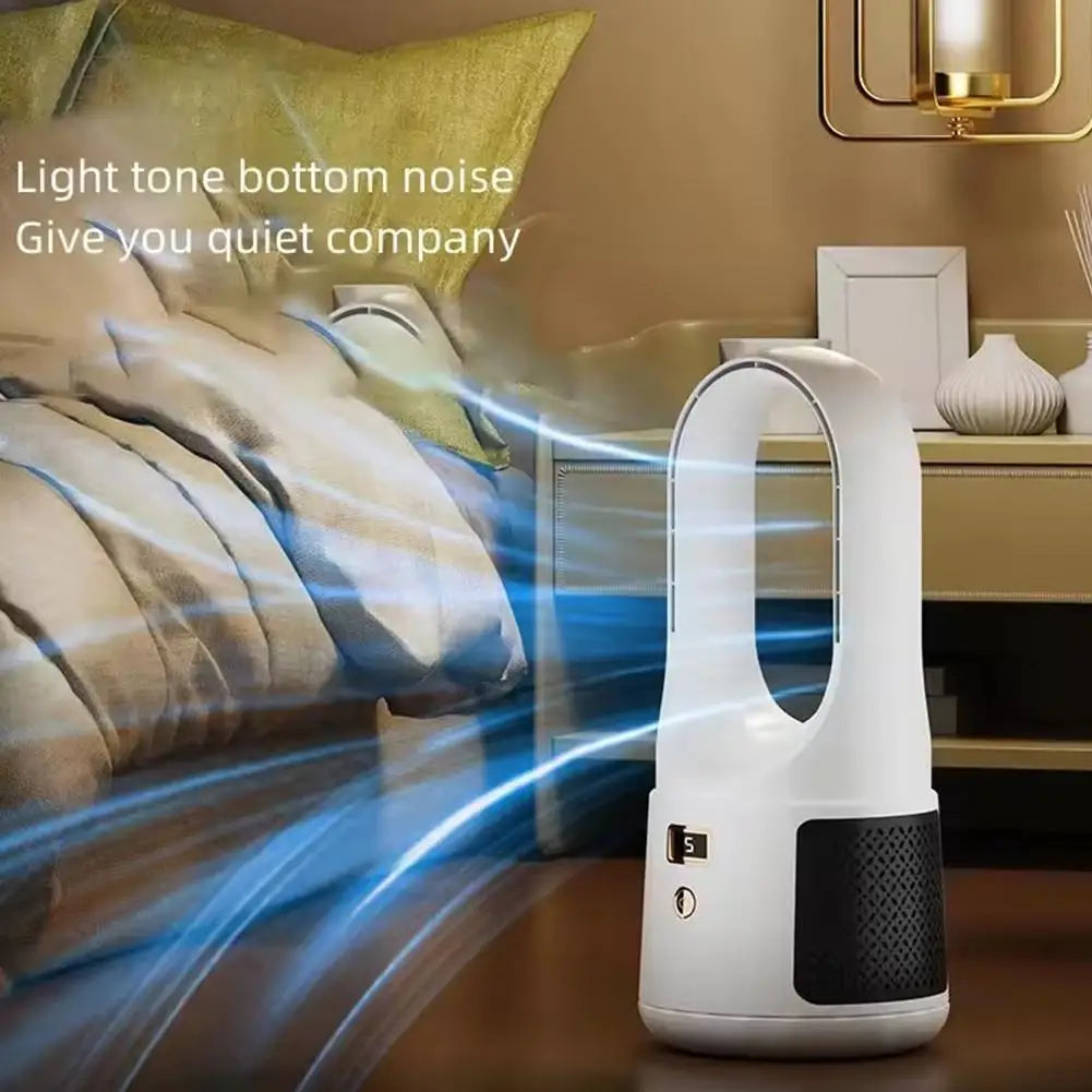 Portable Fan Household Bladeless Electric Fan Rechargeable Standing Fan Cooling Office Camping Mini Silent Circulation Fan