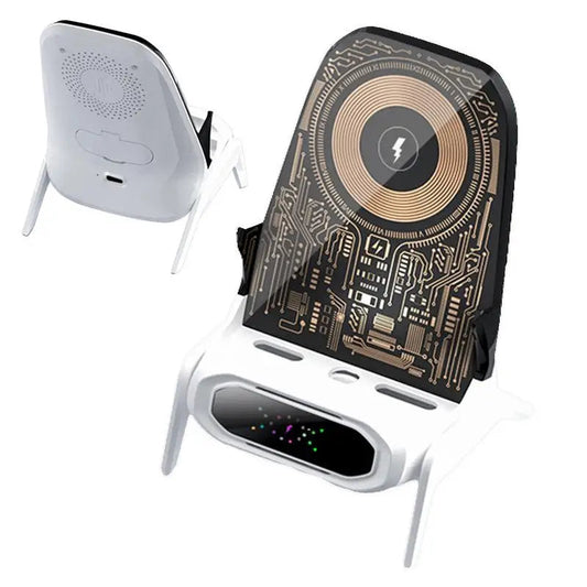 Chair Wireless Phone Charger Cell Phone Charging Station 3 In 1 Wireless Charger Portable Charger With Speaker Function Phone