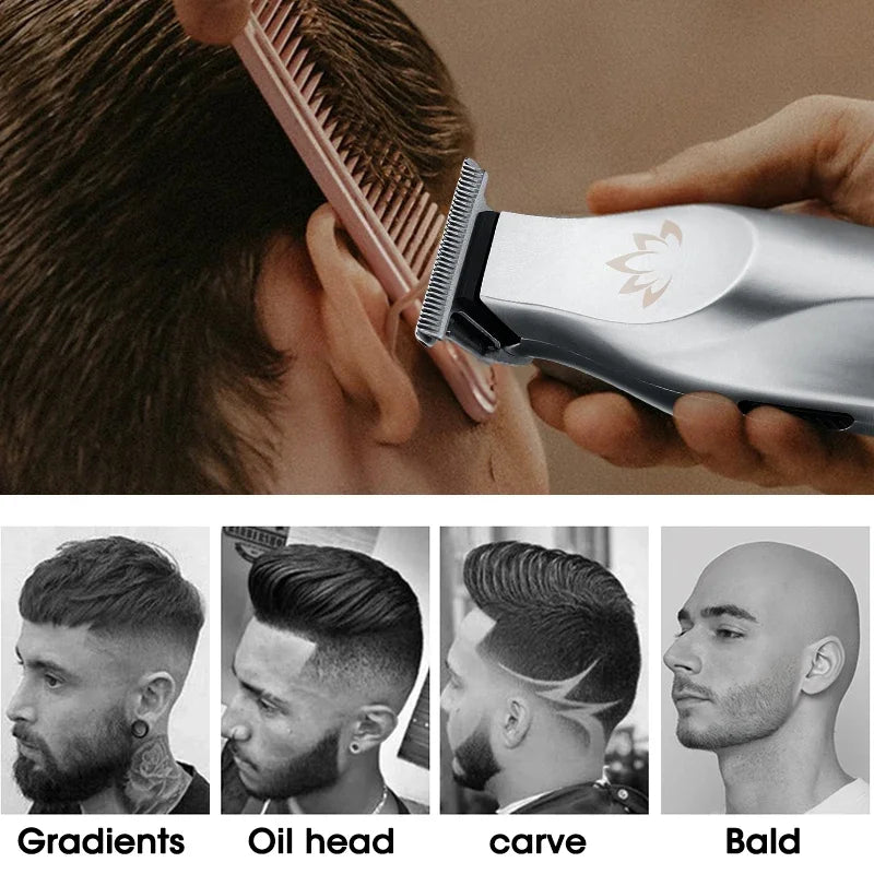 Hair Trimmers Men's Professional Carving Electric Hair Clipper 7500 RPM Oil Head Electric Pushing Hair Salon