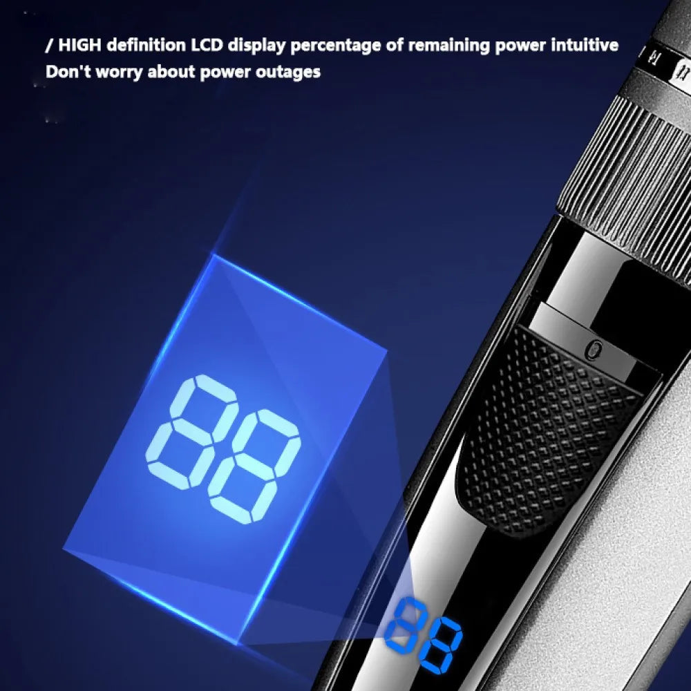 Rechargeable Cordless Hair Clipper Men Grooming Professional Electric Hair Clipper Beard Haircut Edge Sketch