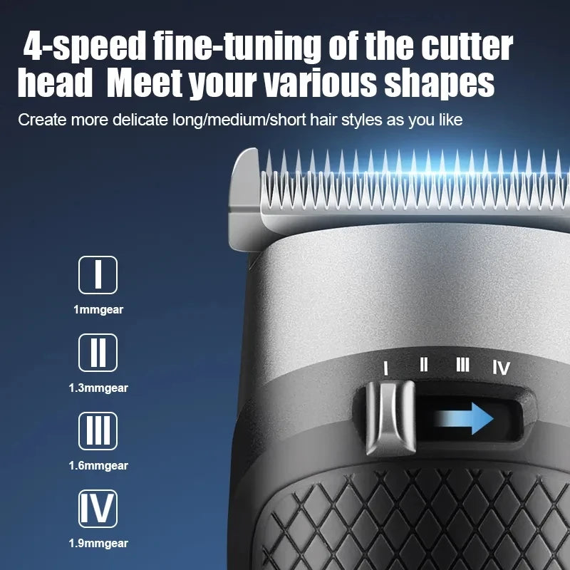 Professional High Power Hair Cutting Machine Nose Hair Trimmer Set Electric Hair Clipper With Storage Bag
