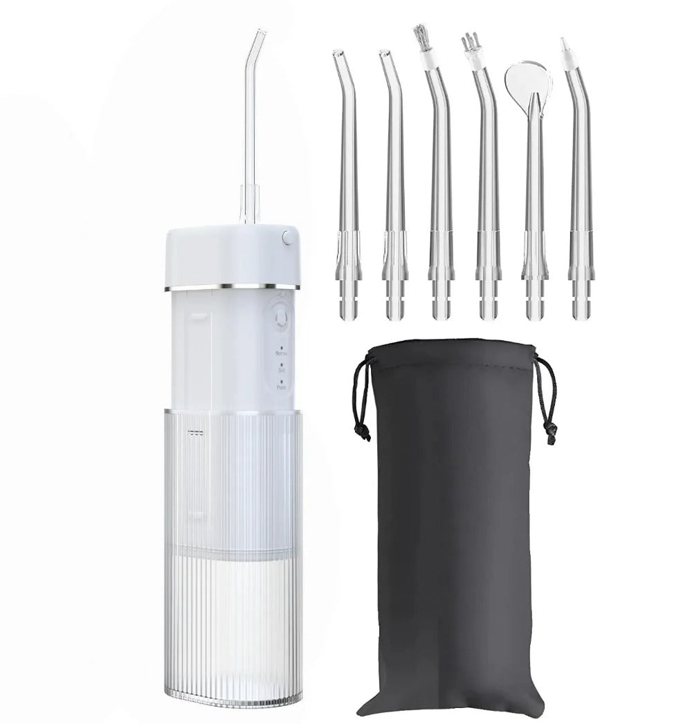 Oral Irrigator Water Flosser for Teeth Portable IPX7 Waterproof Rechargeable Dental Oral Flossing Irrigator With Travel Bag