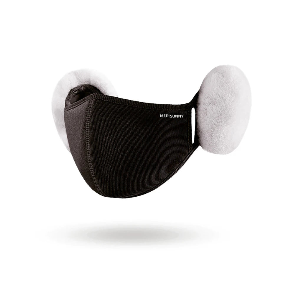 Winter Warm Sports Face Mask Men Women Thickened Fleece Eye Protection Windproof Dust-proof Driving Cycling Hiking Mask Unisex