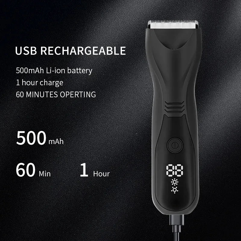 Rechargeable LED Display Hair Clipper Hair Trimmer For Men Shaver Hair Cutting Machine Barber Accessories Cut Machine Beard