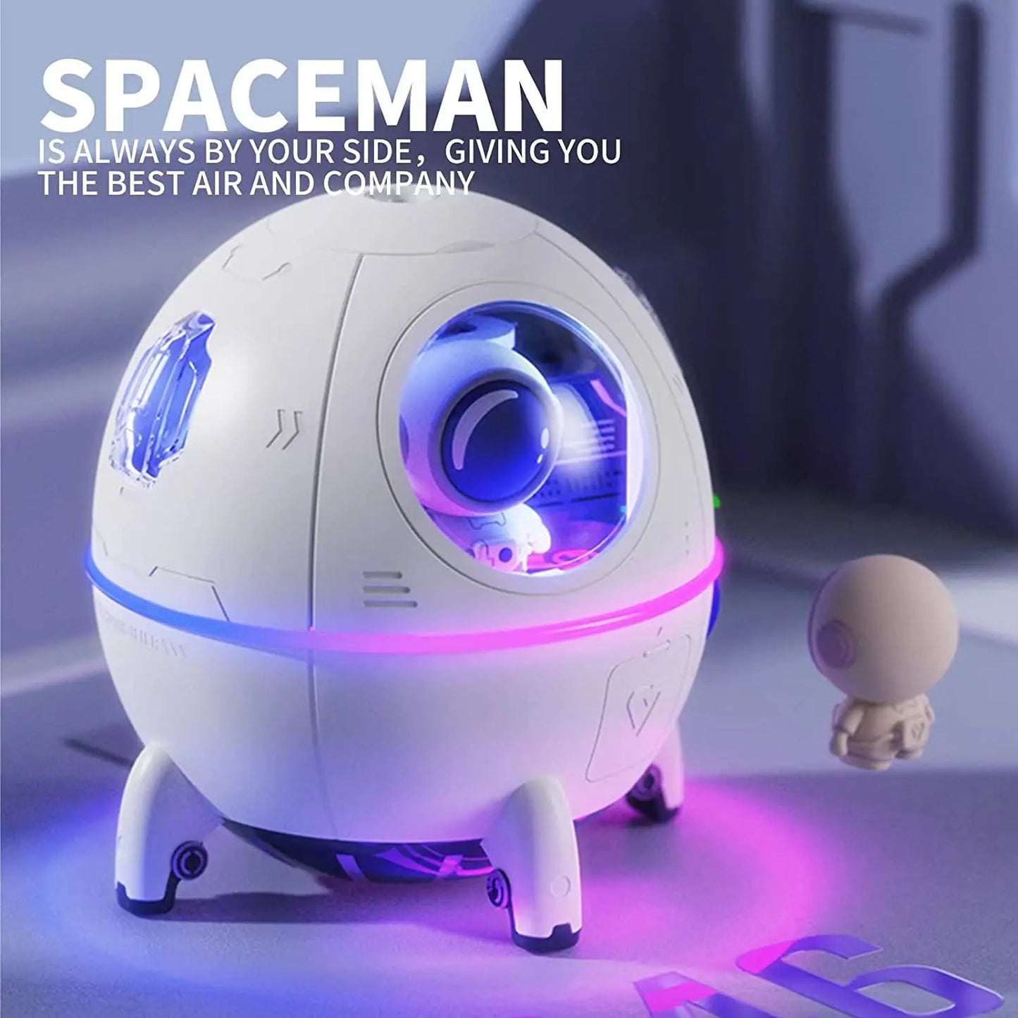 Portable Mini Humidifier Astronaut Space Small Cool Mist Humidifiers 220ML USB Desktop Humidifier with Auto Shut Off Night Light