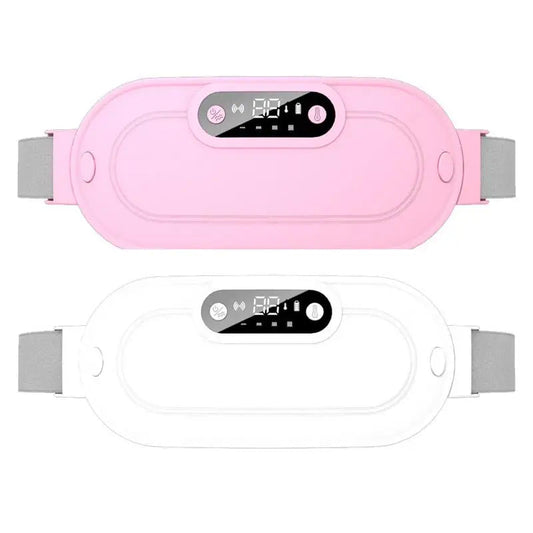 Portable Heating Pad Stomach Warmer Waist Warmers Winter Massager Heating Belly Warmer with Digital Display Adjustable Vibration