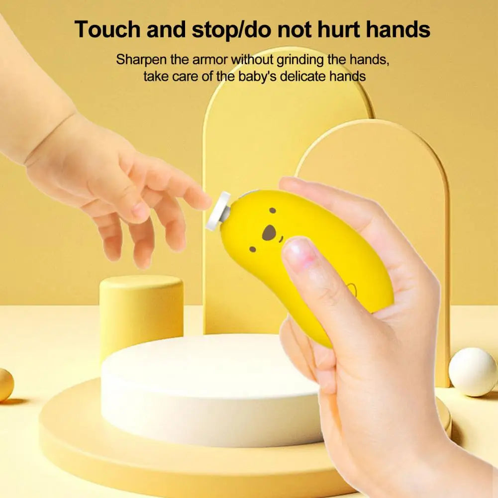 Electric Nail Polisher Rechargeable teenager Electric Nail Trimmer with Led Light 6 Grinding Heads 2-speed Adjustable for Newborn