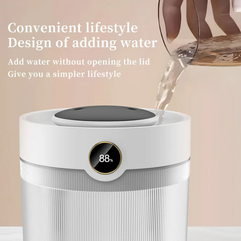 2000ML Large Capacity Double Spray Humidifier Atomizer USB Home Mute Bedroom Office Desk Night Light Digital Display Humidifier