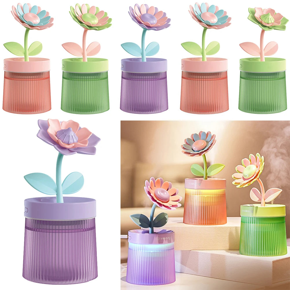 Cool Mist Humidifier 7 Color LED Light 2 Mist Modes Colorful Cool Mini Humidifier USB Desktop Humidifier for Bedroom Home Office