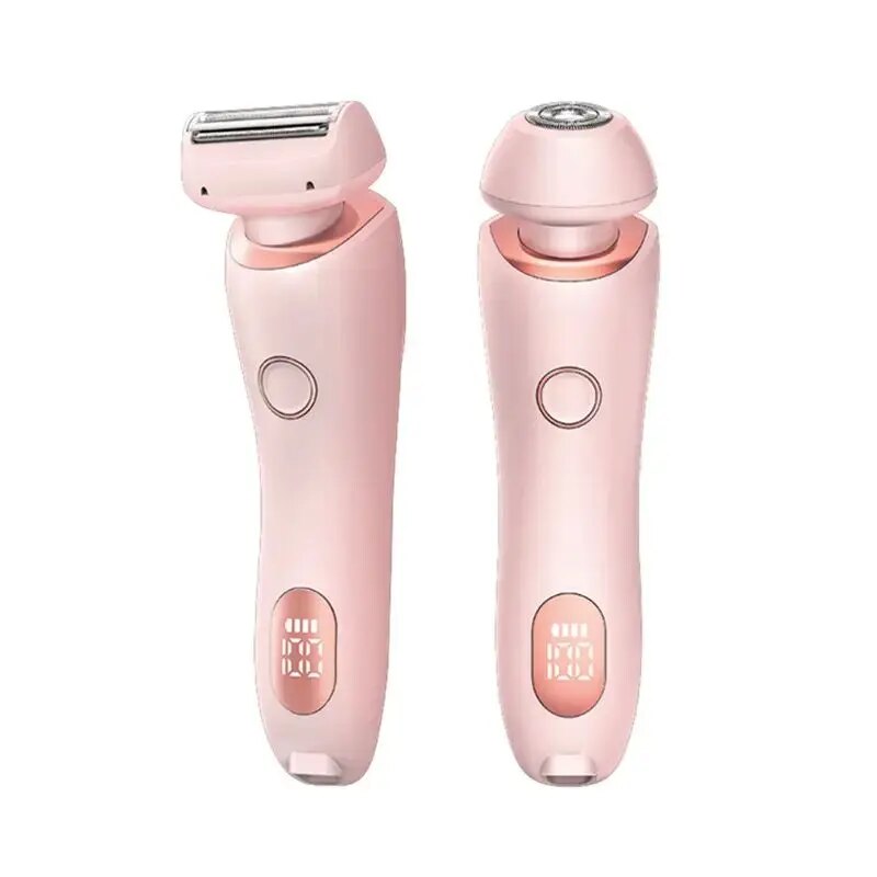 2 In 1 USB Electric Epilator Hair Removal Device Shaver for Women Waterproof Replaceable Blade Bikini Razor Lady Body Shaver