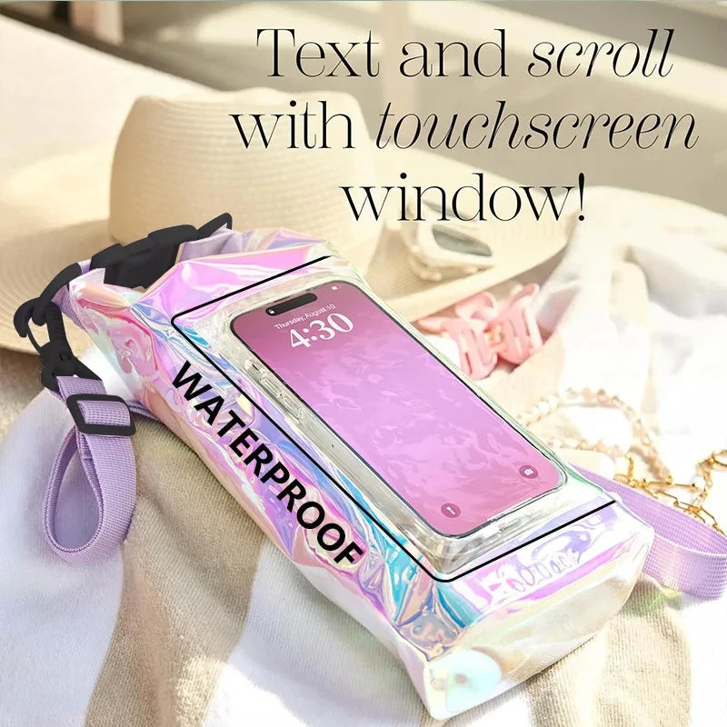 2L Swimming Dry Bag Touch Screen Outdoor Waterproof Shoulder Kayak Trekking Beach Drifting PVC Pack Rafting Surfing Boating Bag