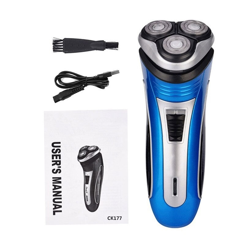 Electric Hair Beard Trimmer USB Rechargeable Shaver 3D Floating Heads Razors For Men Bareheaded Shaving Face Care Hair Cutting
