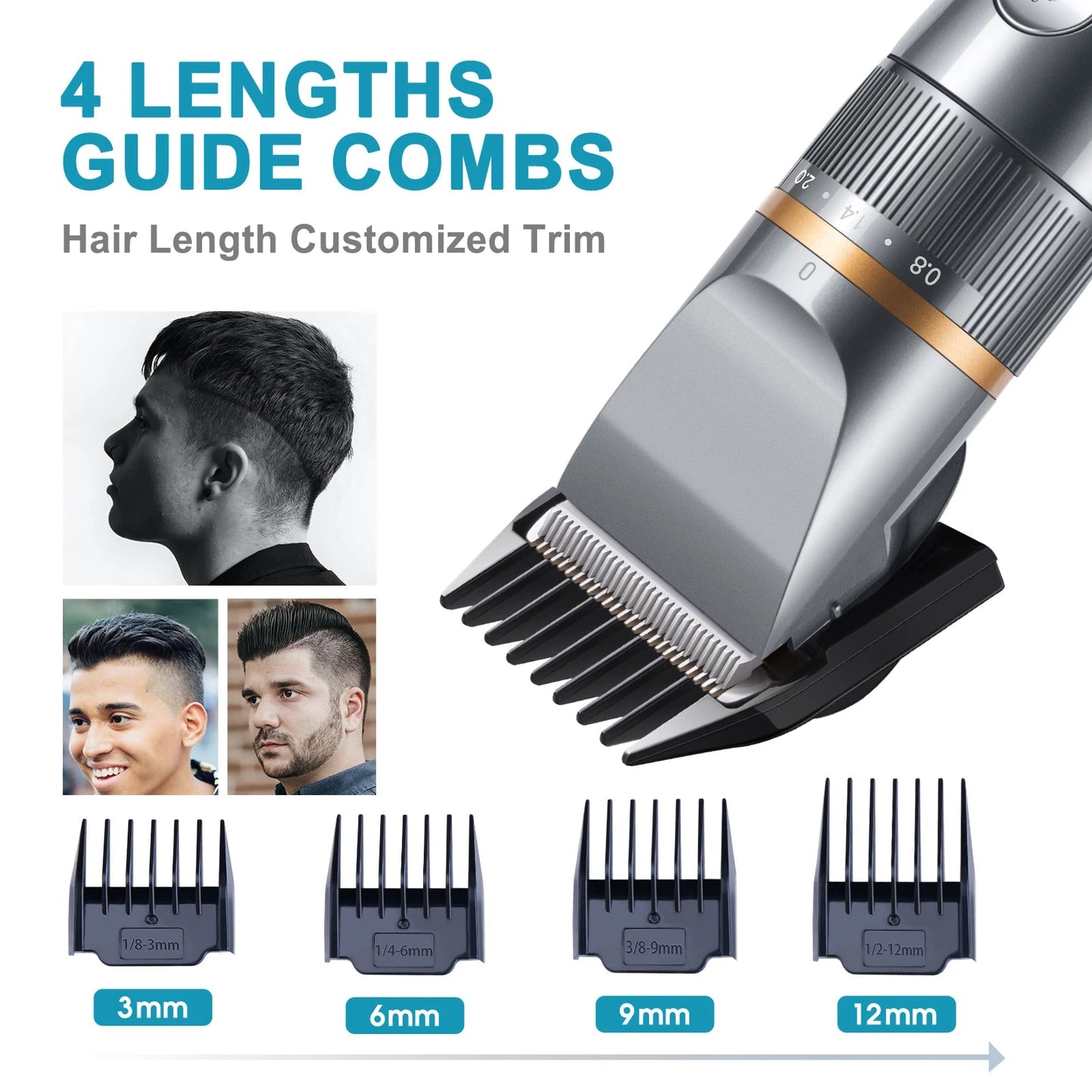 Professional Hair Clipper Haircuter Men's Barber Beard Trimmer Rechargeable Hair Cutting Machine Hair Trimmer For Men Shaver