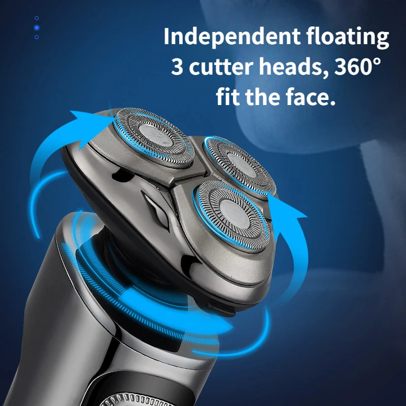 Waterproof Electric Shaver for Men USB Rechargable Professional Nose Hair Trimmer Hair Cutter Set for Men Adult Wet-Dry Dual Use