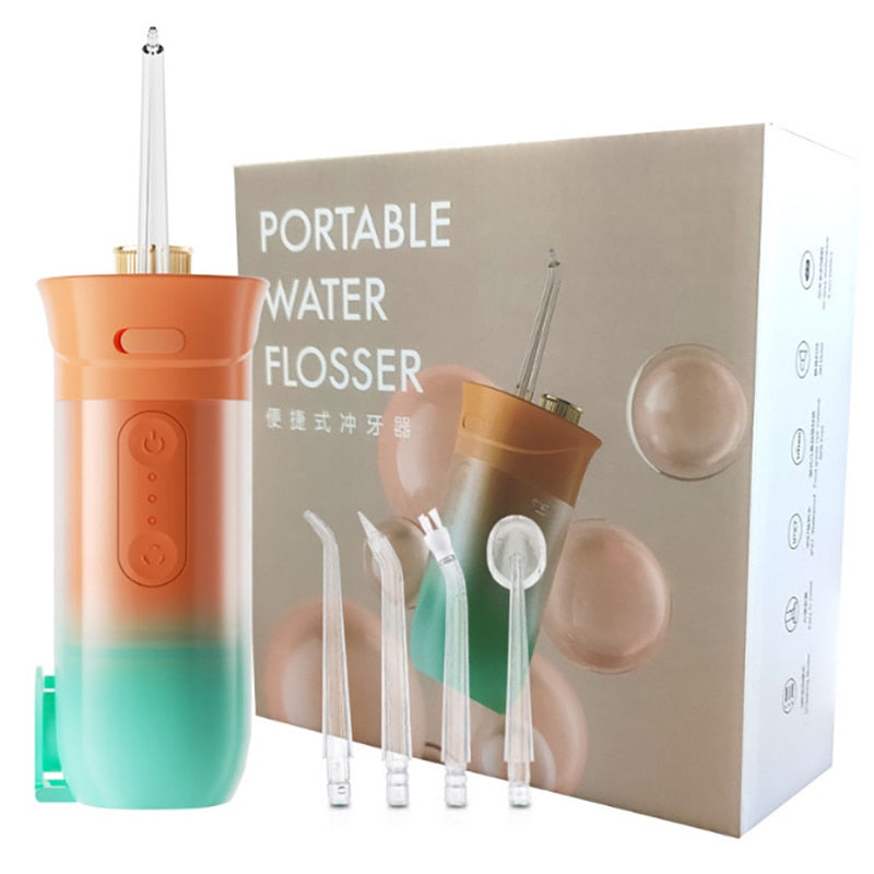 200ml Portable Oral Irrigator Teeth Cleaner 3 Modes USB Rechargeable Dental Water Jet Flosser water Pulse Waterproof Irrigator