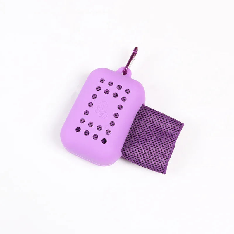 Small Silicond Ice Towel Cold Sports Cooling Ice Cold Towel Cycling Equipment Travel Yoga Bicycle Accessories Cycling Equipment