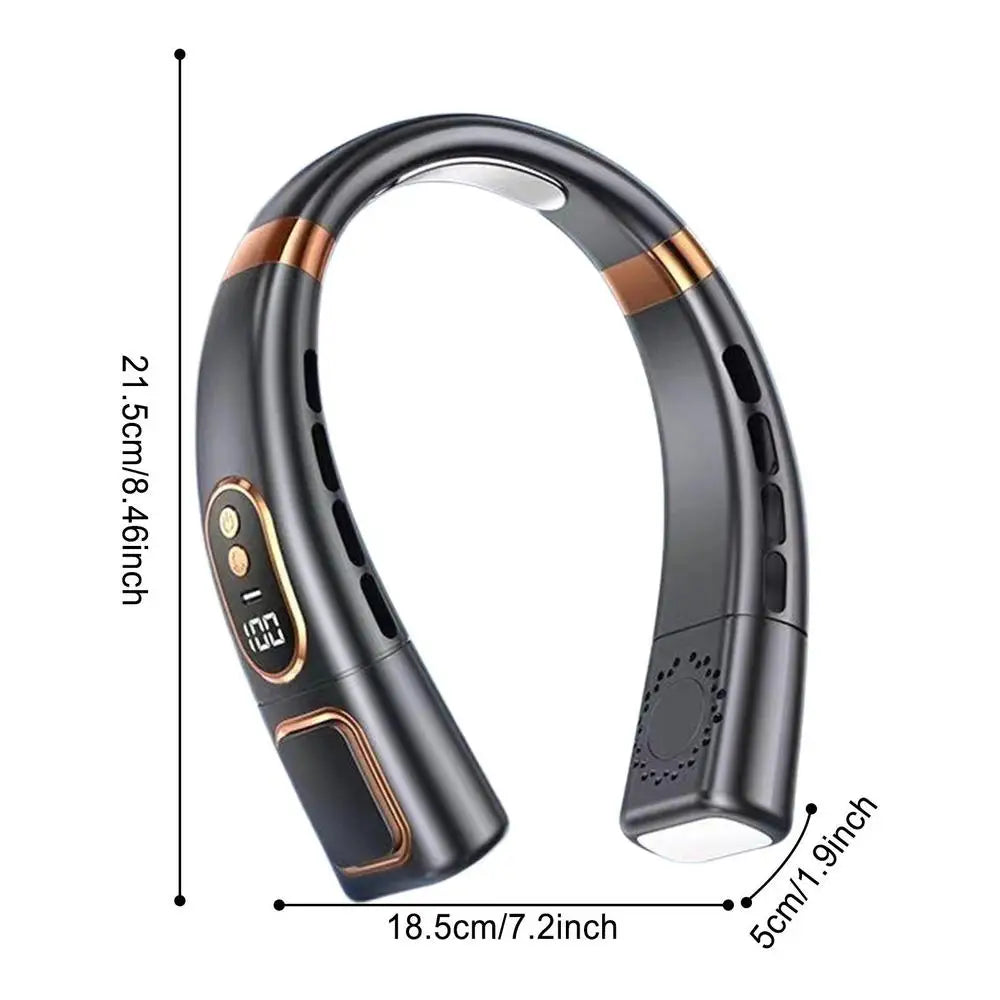 Portable Hanging Neck Fan 4000 MAh Battery Below 40 DB Rechargeable Outdoor Home Camping Mini Fan  Brushless Motor Neckband Fan