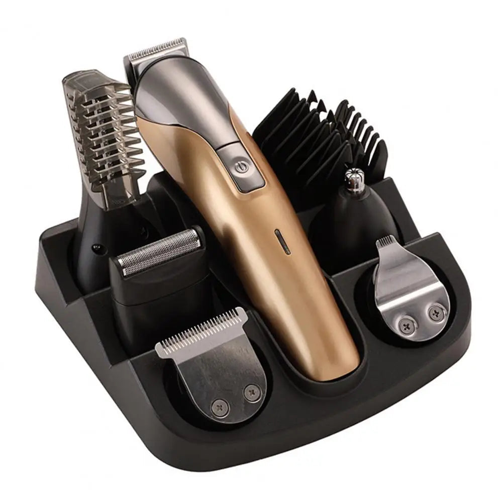1 Set Hair Trimmer Razor Set 8 in 1 Waterproof Beard Trimmer Men Cordless Electric Razor Nose Body Hair Clipper Grooming Set