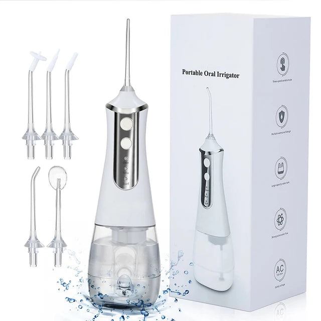 5 Modes Oral Irrigator USB Rechargeable Water Floss Portable Dental Water Flosser Jet 350ml Irrigator Dental Teeth Cleaner