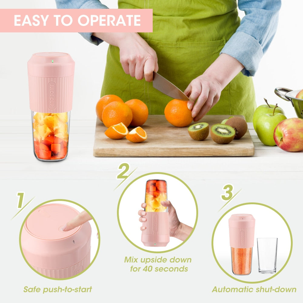 Portable Electric Juicer Cup Smoothie Blender Usb Charging Mini Multi-function Juicer Fruits Mixer Small Home Juice Make Machine