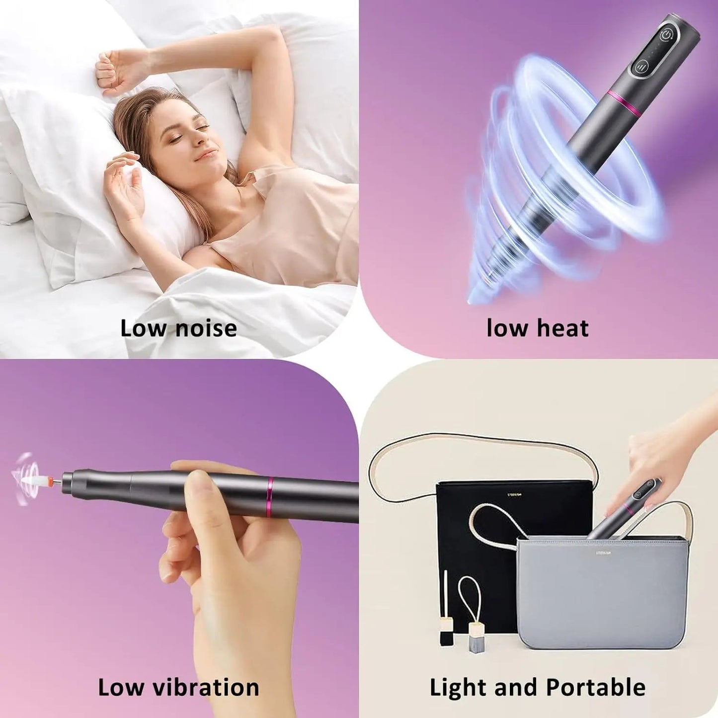 Electric Nail Drill Machine Professional Electric Nail File for Acrylic Gel Nails Efile Manicure for Grinding Polishing Trimming