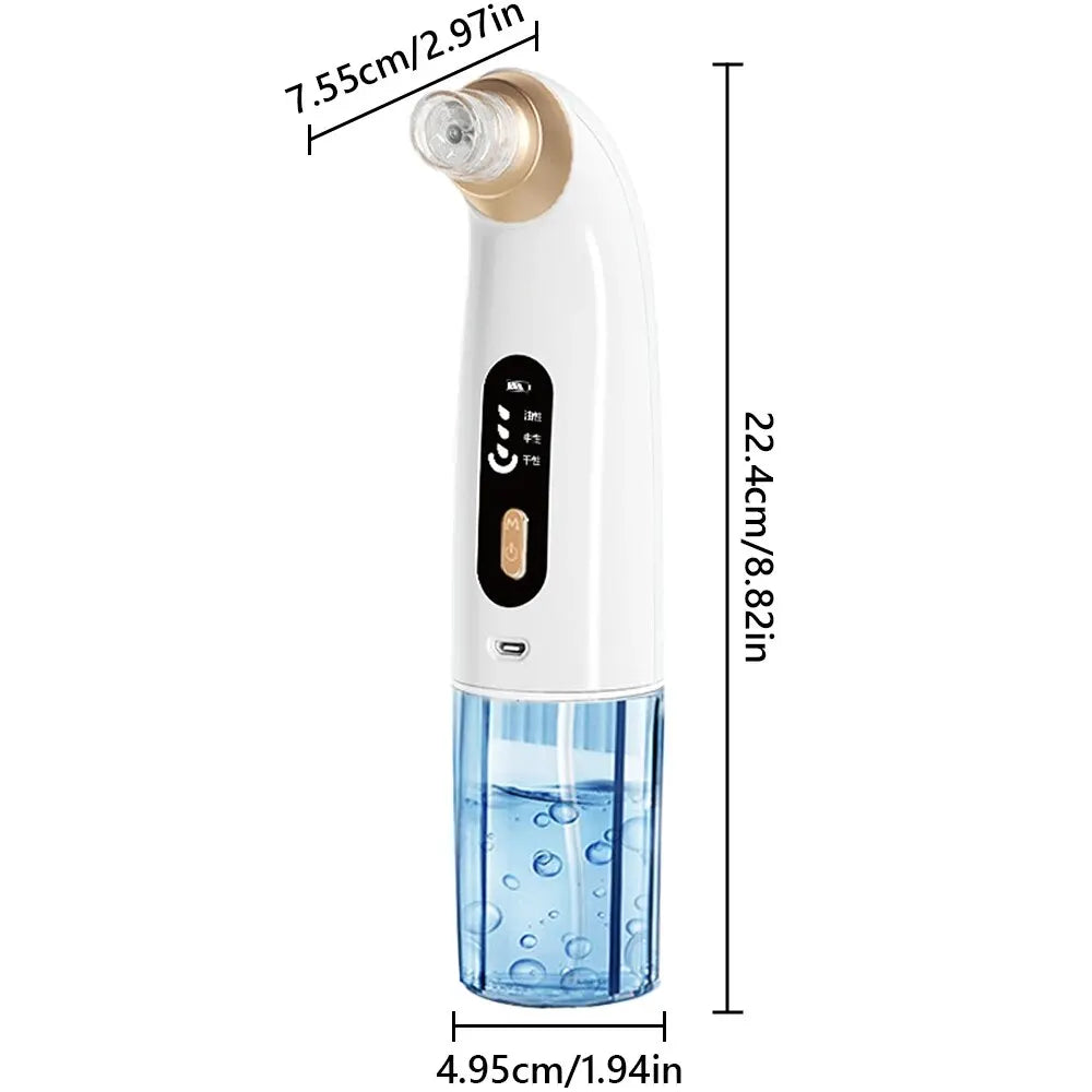 Electric Small Bubble Blackhead Remover USB Water Cycle Pore Acne Pimple Removal Vacuum Suction Facial Nose Cleaner Tool