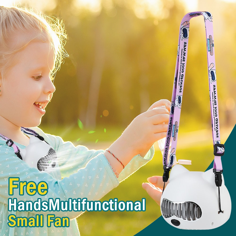 Electric Mini Portable Fan Rechargeable Turbo Desktop Neck Hand Bladeless USB Stroller Fan for Home Camping Travel Car Cooler