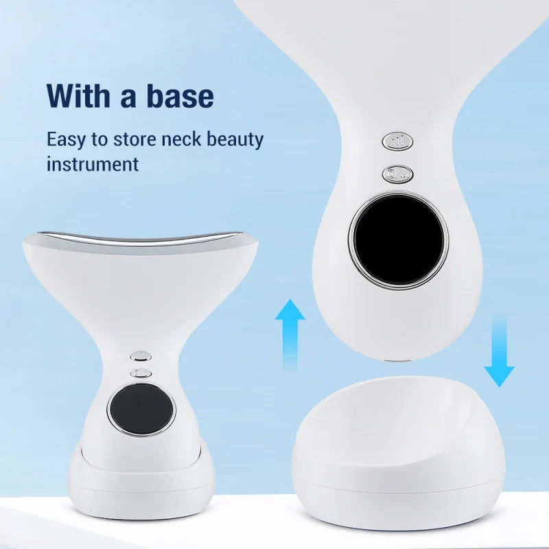 Electric Neck Beauty Instrument EMS Color Light Remove Neck Lines Vibration Neck Massager Lifting & Tightening Beauty Instrument