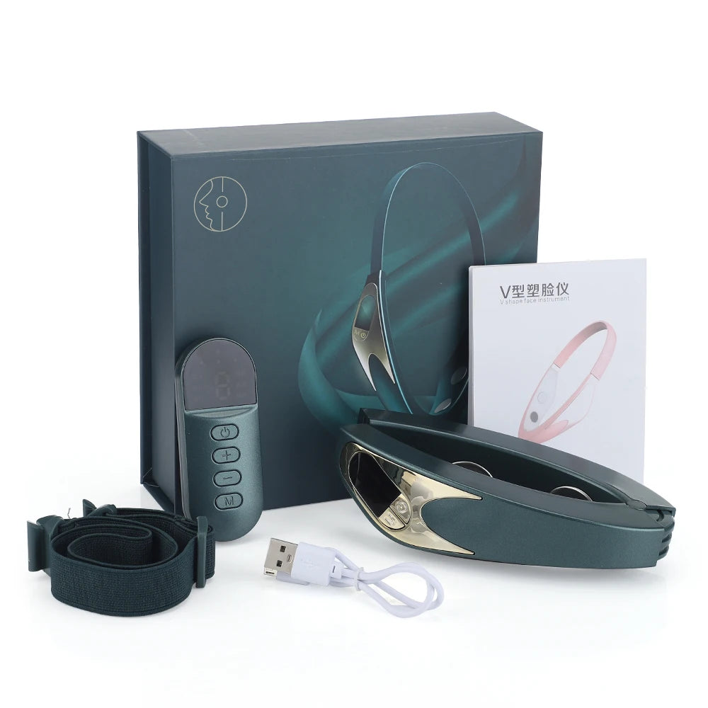 V Face Machine Electric V-Line Up Lift Belt Face Massage Face Thinning Face-lifting Facial Massager With Remote Controller