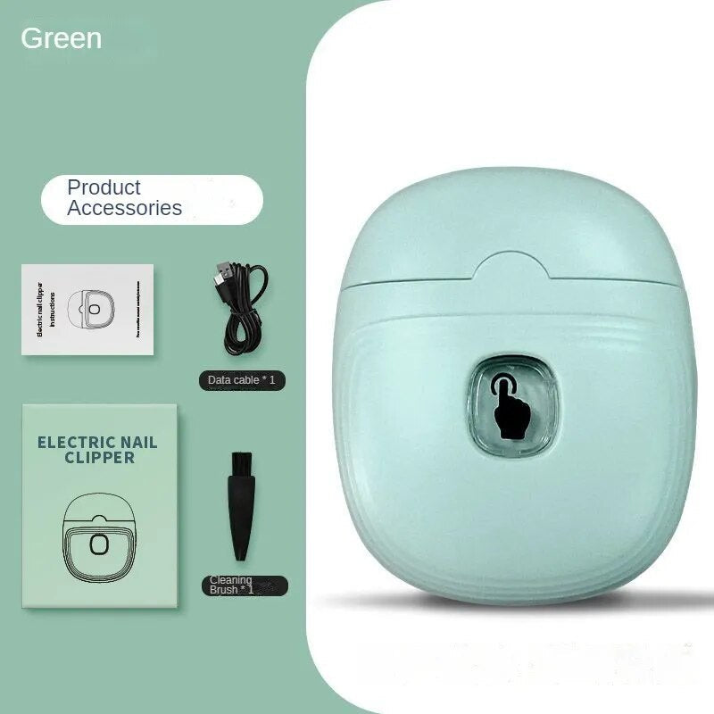 Automatic Electric Nail Clippers USB Rechargeable Nail Trimmer Grinder Clipper Cutter Polishing Tools With Light For Kid Adult