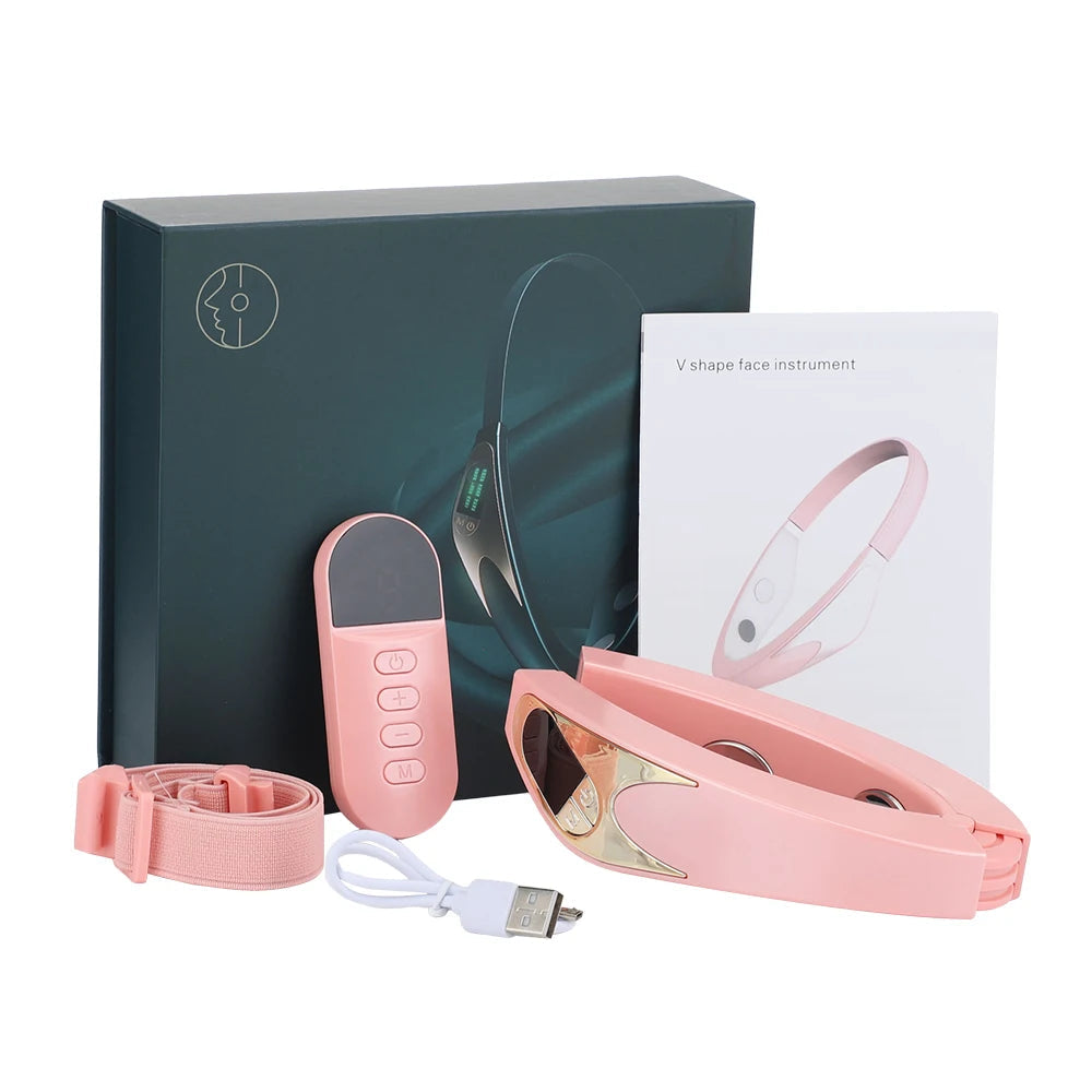 V Face Machine Electric V-Line Up Lift Belt Face Massage Face Thinning Face-lifting Facial Massager With Remote Controller