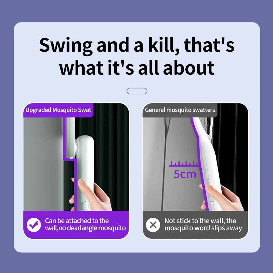 Foldable Electric Mosquito Killer Swatter USB Rechargeable Electric Household Mosquito Killer Anti Mosquito Trap With UV Light