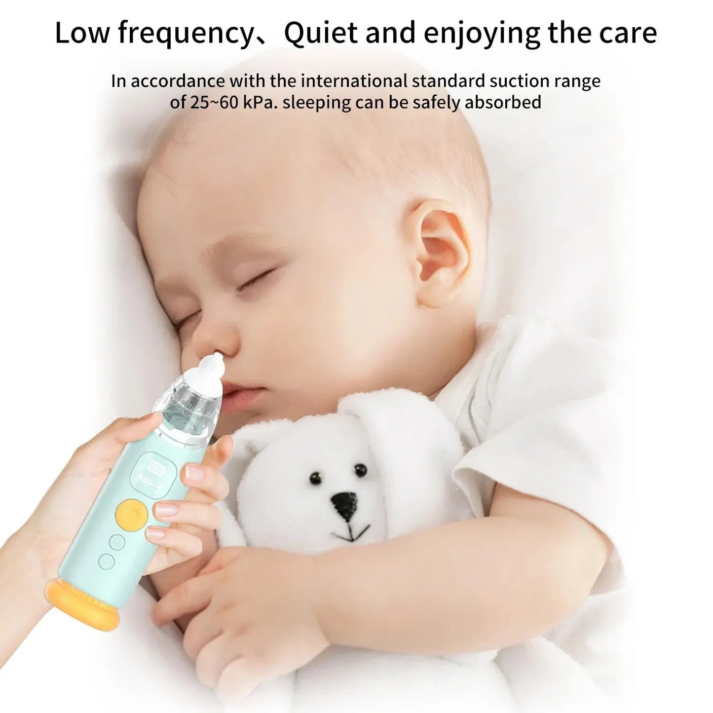 Electric Nasal Absorber Silent Kid Obstruction Rhinitis Cleaner Nasal Aspirator Removable Washable Suction Heads Cups