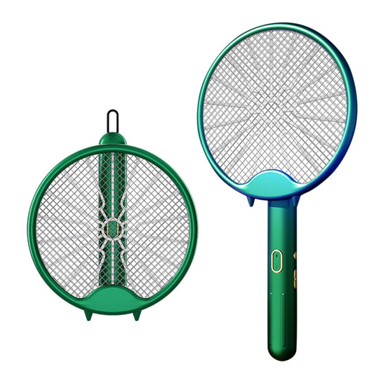 USB Electric Fly Swatters Foldable UV Light Electric Flies Shocker Rotatable 800mAh Rechargeable Pest Control for Outdoor Indoor