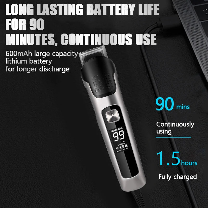 All In 1 Hair Trimmer For Men Beard Grooming Kit Electric Shaver Body Groomer Hair Clipper Facial Nose Ear Trimmer Washable