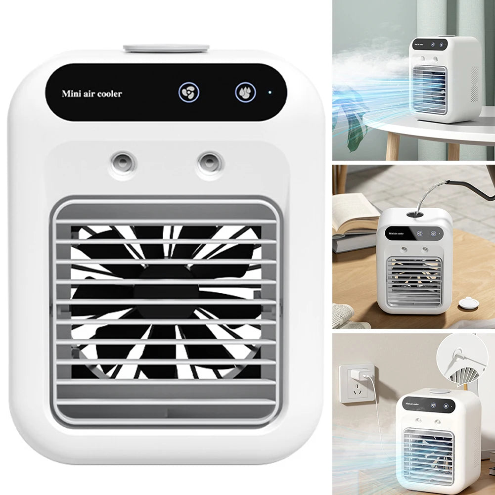 Portable Air Conditioner Fan 2 Speeds Air Cooling Fan with Humidifier Personal Air Cooler Quiet for Home Office Bedroom Use
