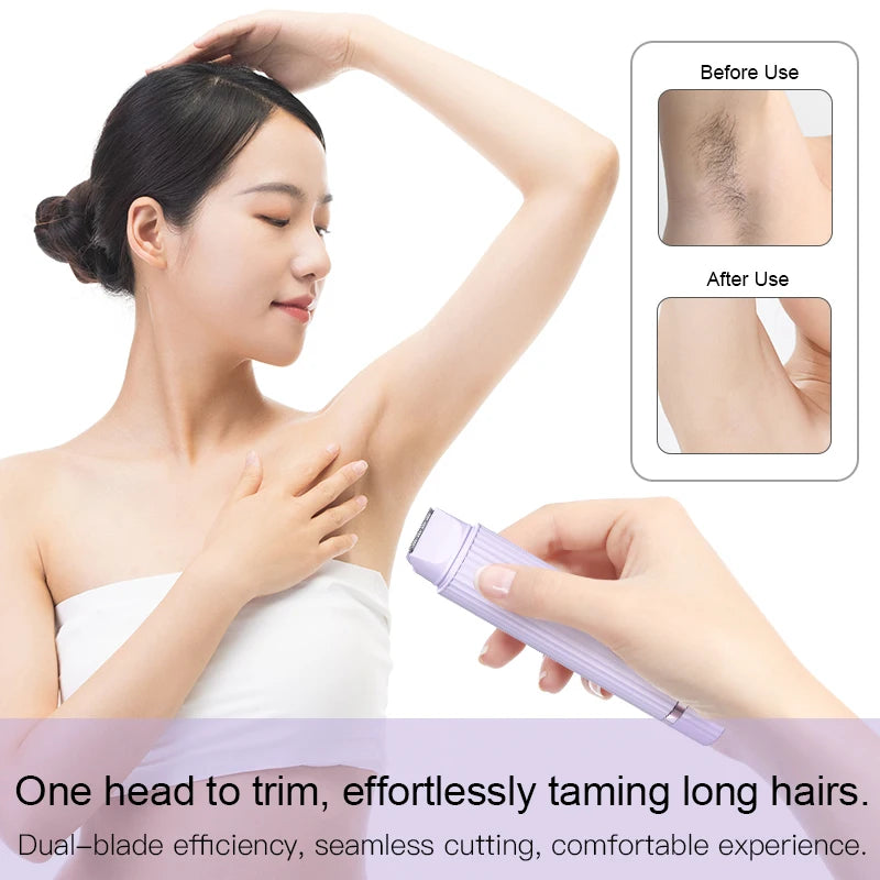 Fashion and Beauty and Personal Care Waterproof Portable Woman Electric Intimate Epilator Sensitive Area Shaver Hair Removal Tool