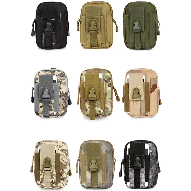Men Outdoor Sport Tactical Molle Pouch Belt Waist Pack Bag Phone Case Military Camping Climbing Running Hunting Small EDC Bags