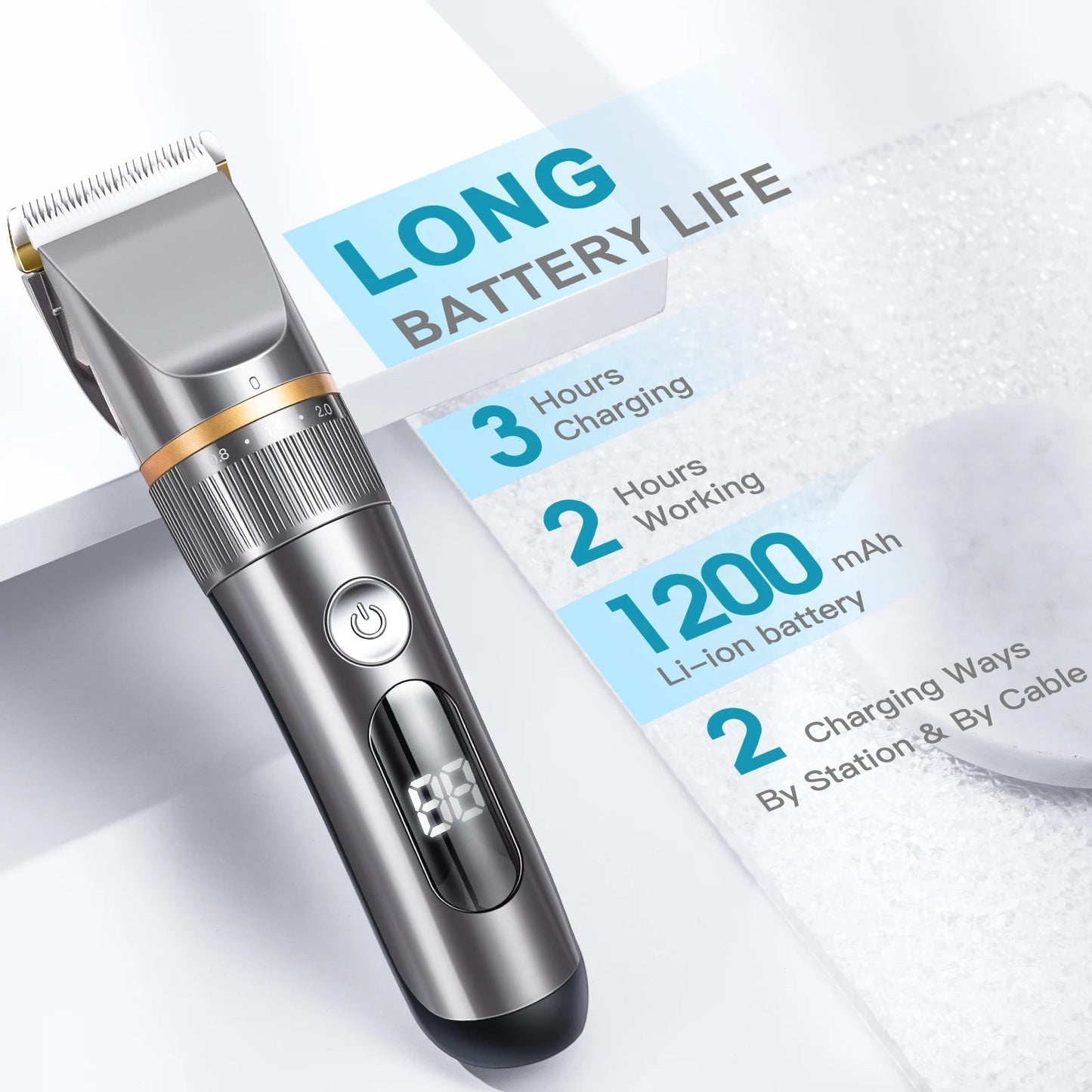 Professional Hair Clipper Haircuter Men's Barber Beard Trimmer Rechargeable Hair Cutting Machine Hair Trimmer For Men Shaver