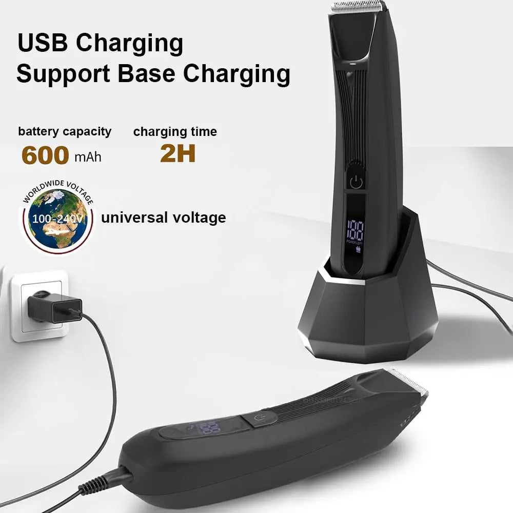 Shaver for Sensitive Areas Body Trimmer For Men Painless Epilator Rechargeable Shaver For IPX7 Electric Body Hair Trimmer