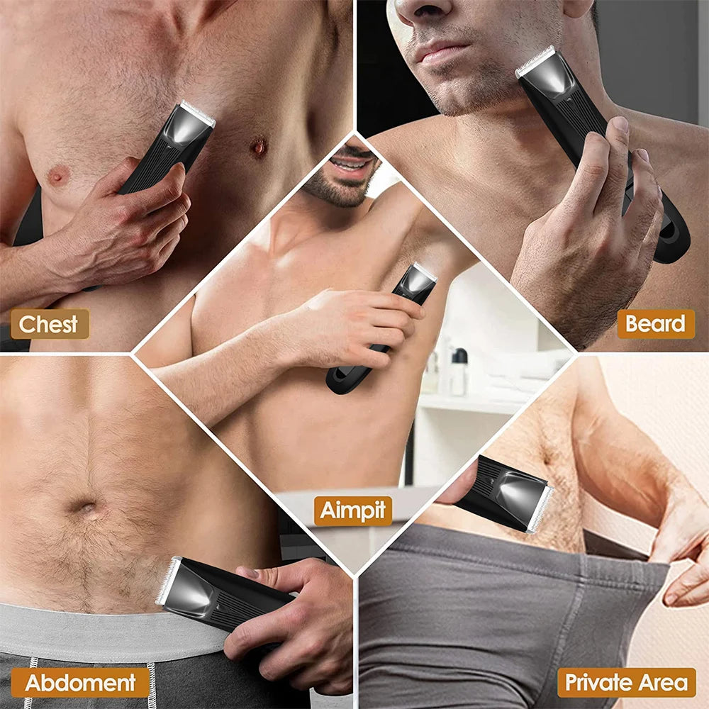 Hair Trimmer For Men Professional Hair Clipper Beard Trimmer Hair Cutting Machine Electric Shaver For Body Groin Pubic Trimmer