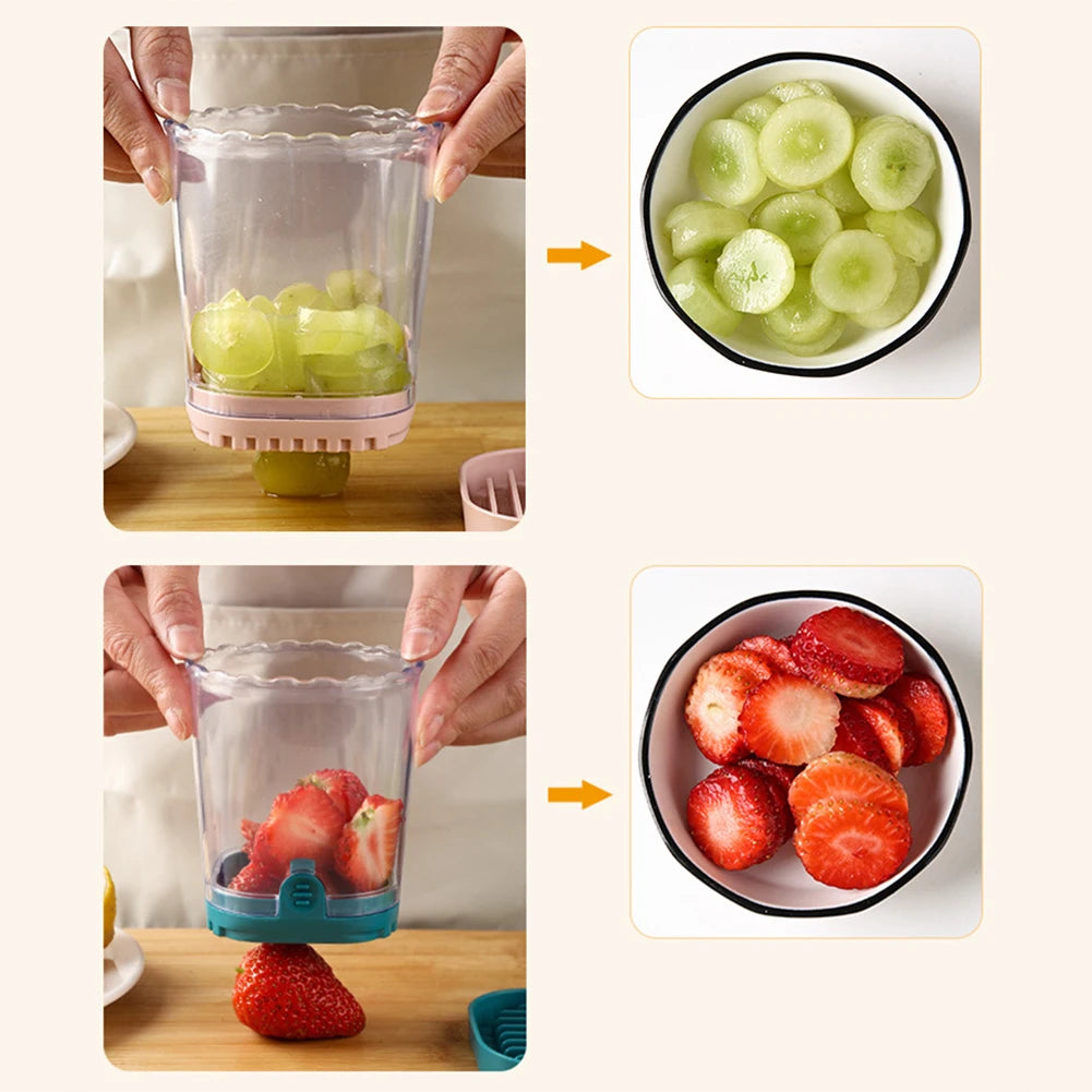 Multipurpose  Fruit Slicers Portable Kitchen  Fruit Vegetable Mushroom Manual Speed Slicers for Making Fruit Salads Tool