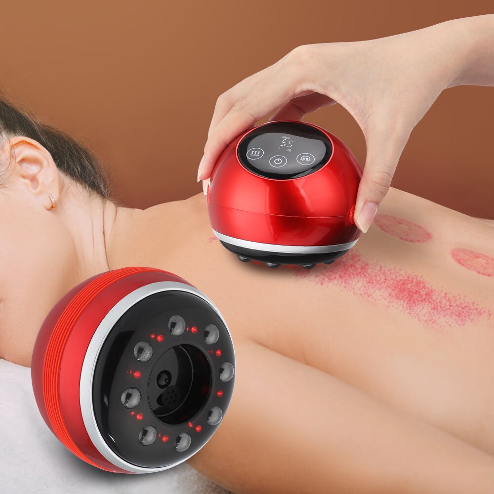 Electric Cupping Massager Vacuum Suction Cups Red Light Anti Cellulite Guasha Scraping Fat Burner Slimming