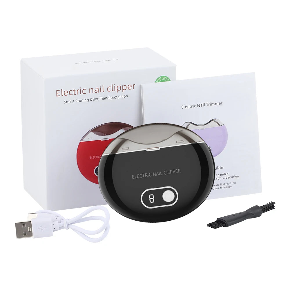 Electric Nail Clipper With Low Noise Intelligent Nail Drill Nail Cutter For Kids and Adult Portable Finger Toe Scissors