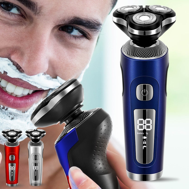 Multi-function Electric Shaver Electric Razor USB Rechargeable Shaving Machine for Men 3 Blades Portable Beard Trimmer Clipper